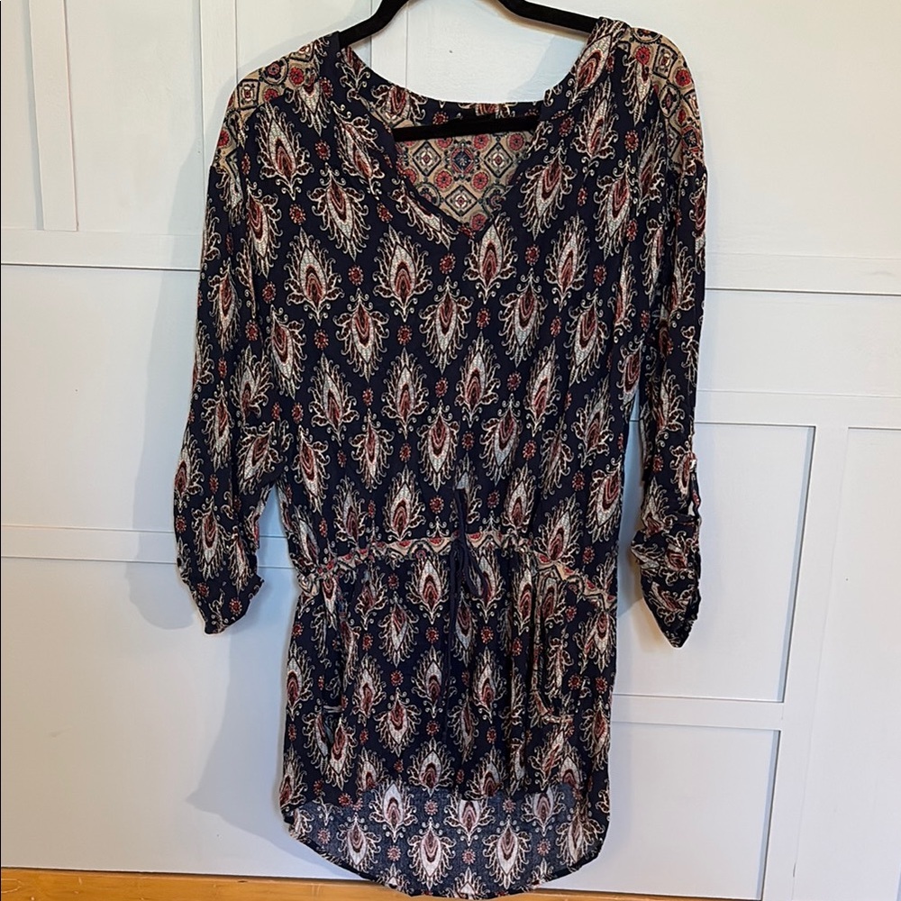 Dee Elle Paisley Print Tunic Dress Top